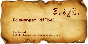 Biswanger Ábel névjegykártya