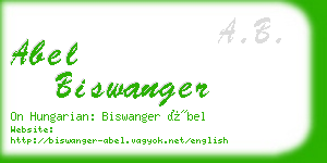 abel biswanger business card